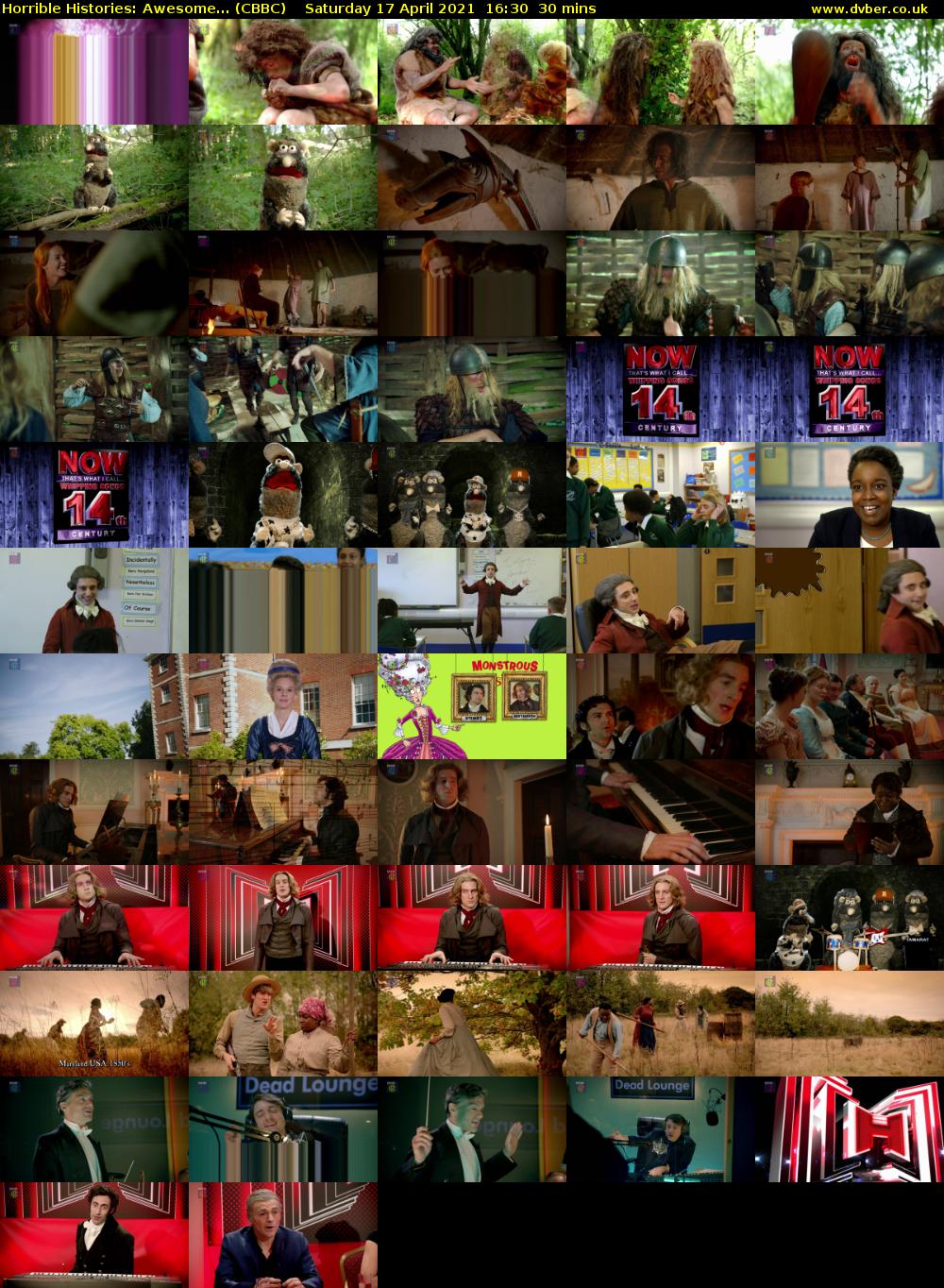 Horrible Histories: Awesome... (CBBC) Saturday 17 April 2021 16:30 - 17:00