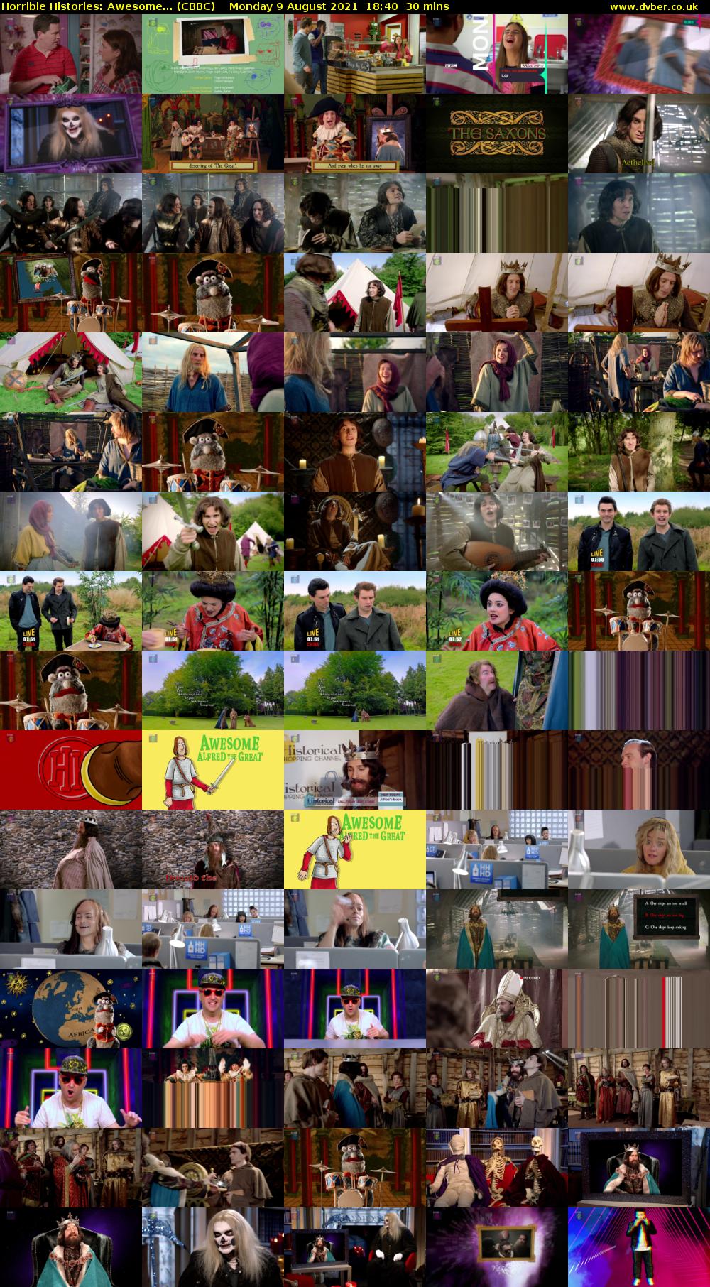 Horrible Histories: Awesome... (CBBC) Monday 9 August 2021 18:40 - 19:10
