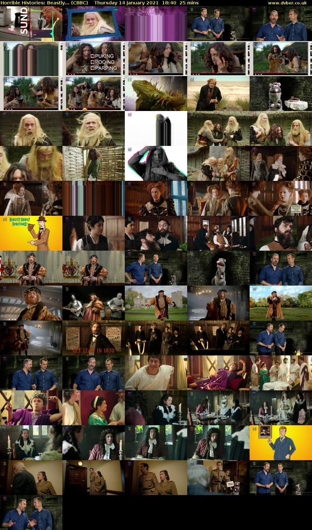 Horrible Histories: Beastly... (CBBC) Thursday 14 January 2021 18:40 - 19:05
