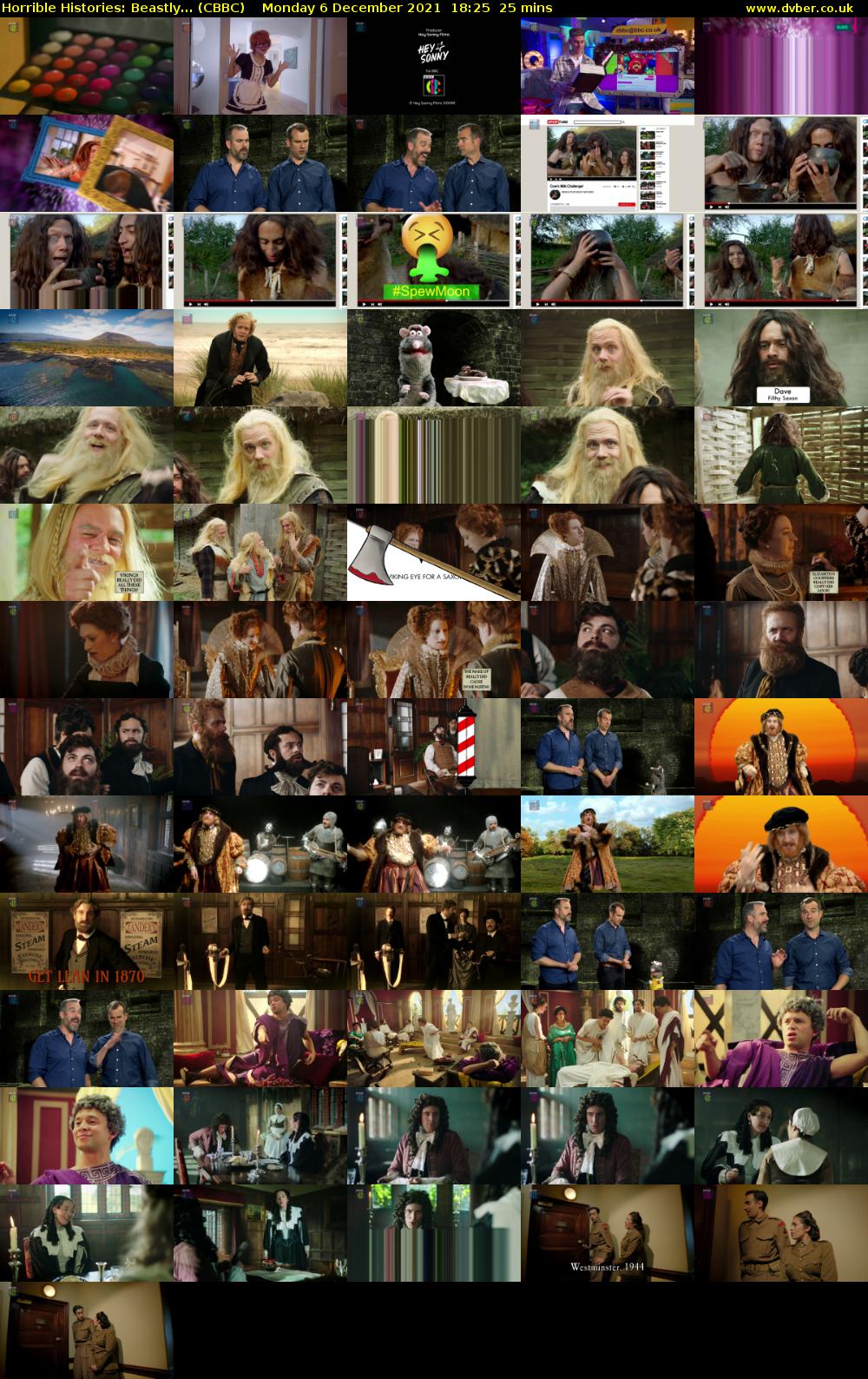 Horrible Histories: Beastly... (CBBC) Monday 6 December 2021 18:25 - 18:50