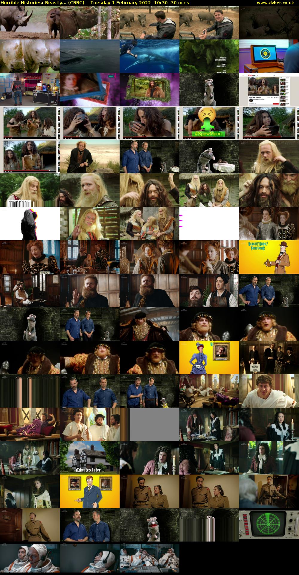 Horrible Histories: Beastly... (CBBC) Tuesday 1 February 2022 10:30 - 11:00