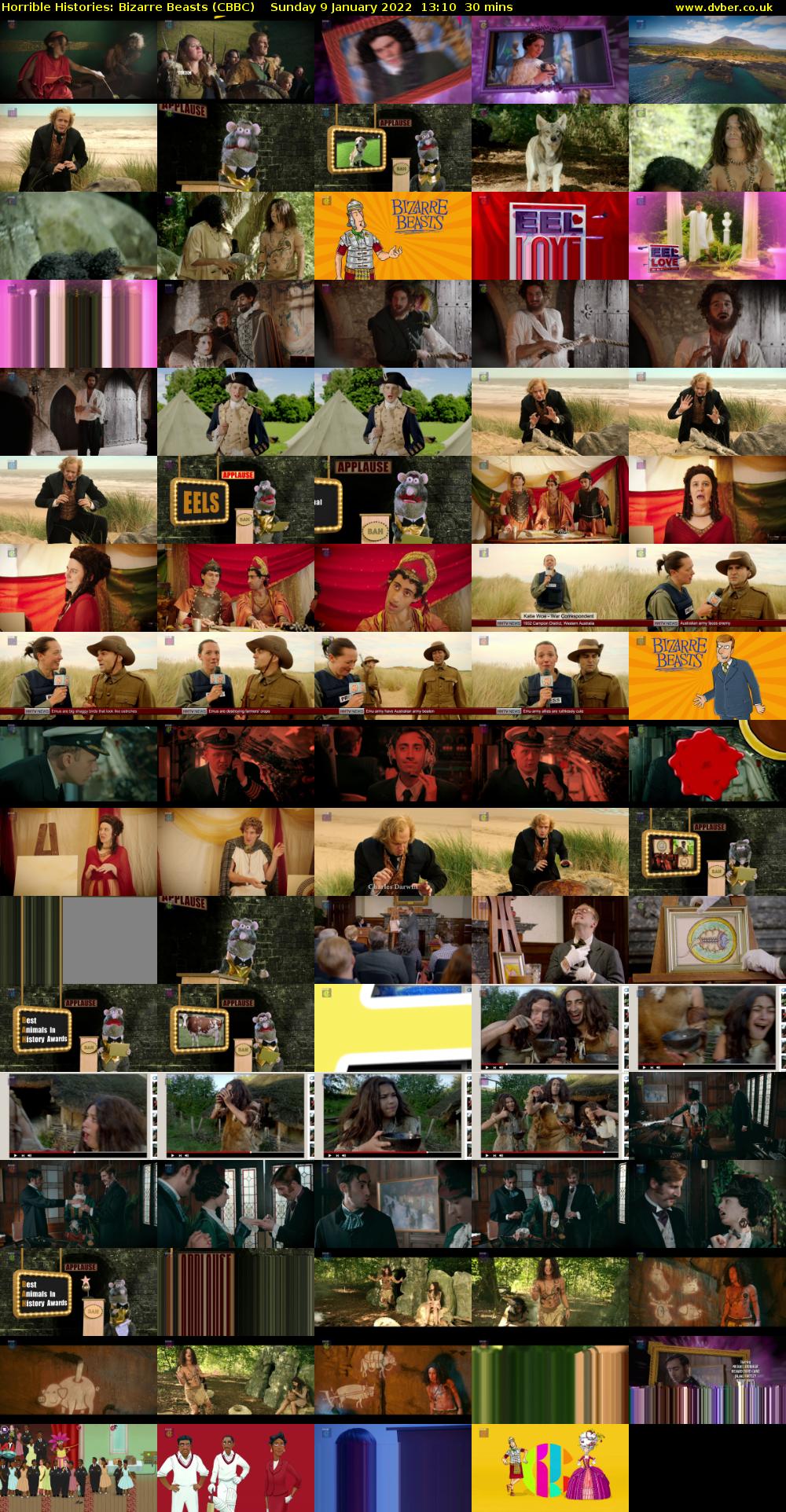 Horrible Histories: Bizarre Beasts (CBBC) Sunday 9 January 2022 13:10 - 13:40