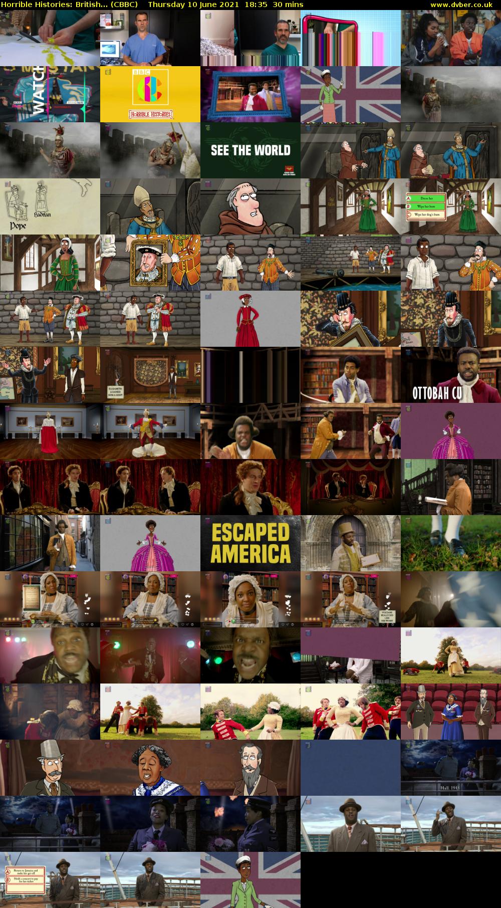 Horrible Histories: British... (CBBC) Thursday 10 June 2021 18:35 - 19:05