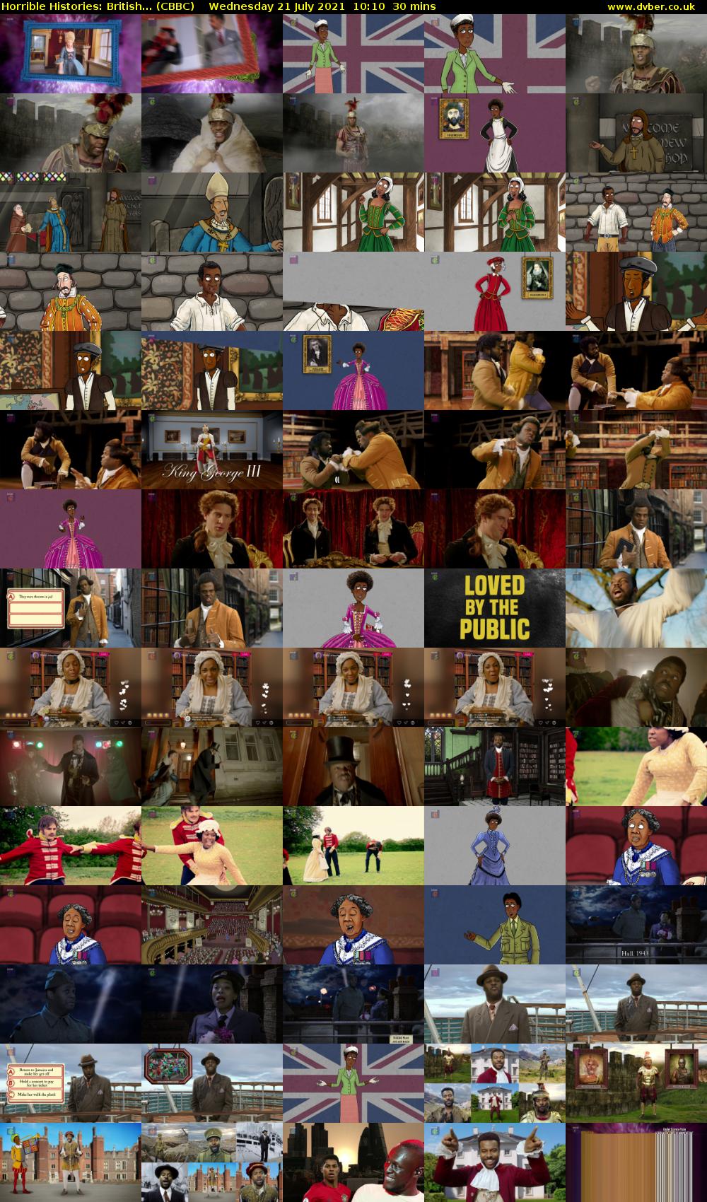 Horrible Histories: British... (CBBC) Wednesday 21 July 2021 10:10 - 10:40