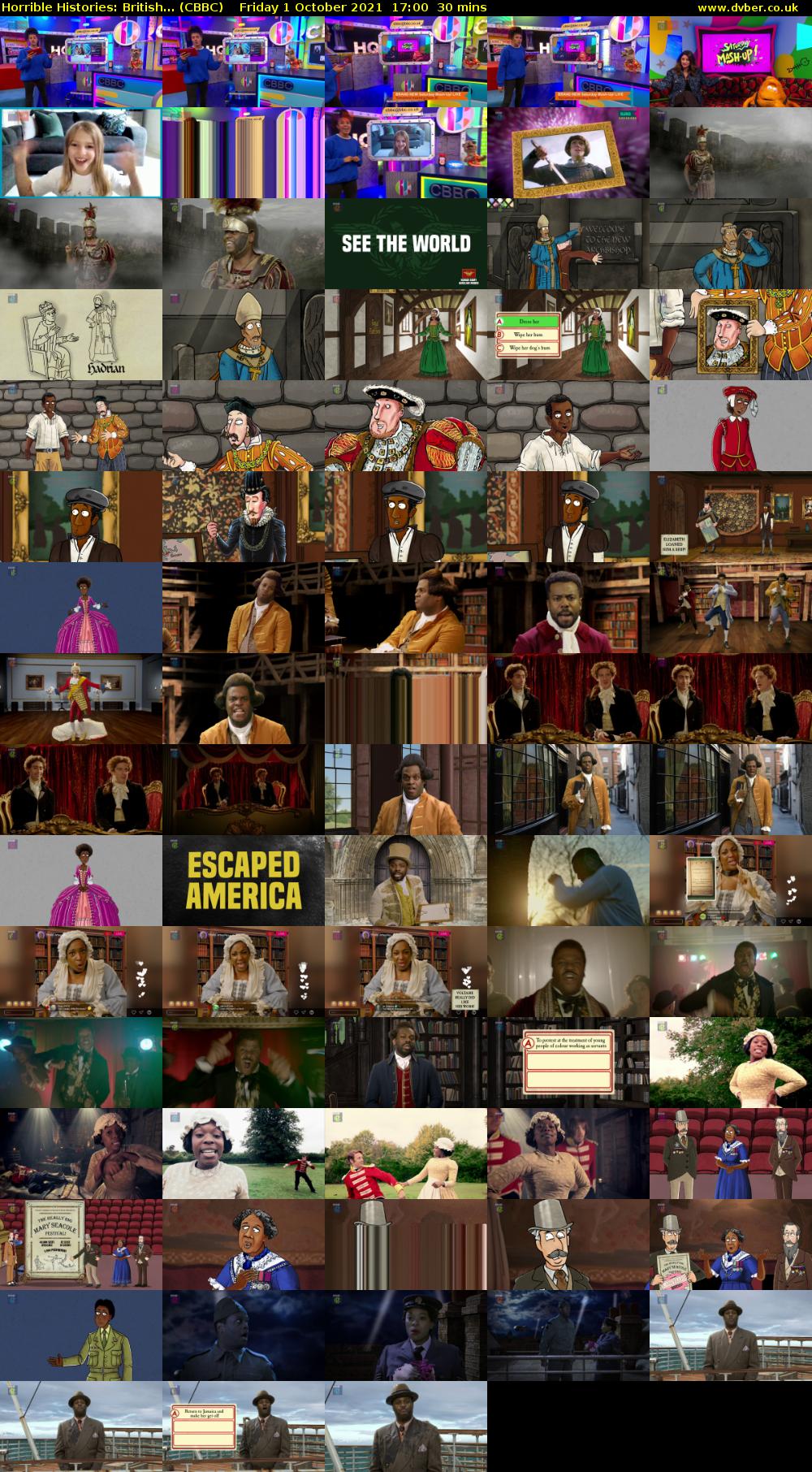 Horrible Histories: British... (CBBC) Friday 1 October 2021 17:00 - 17:30