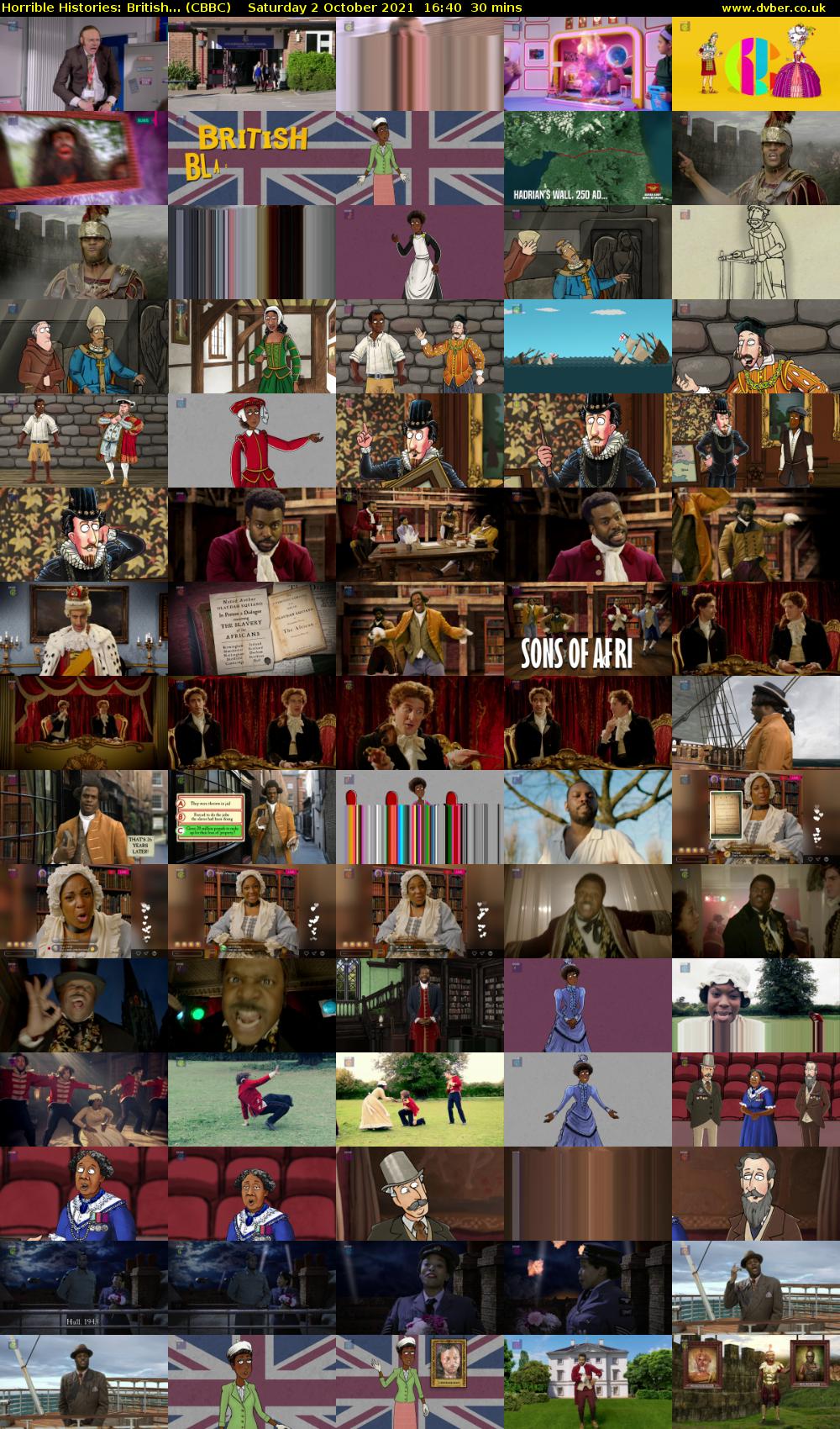 Horrible Histories: British... (CBBC) Saturday 2 October 2021 16:40 - 17:10