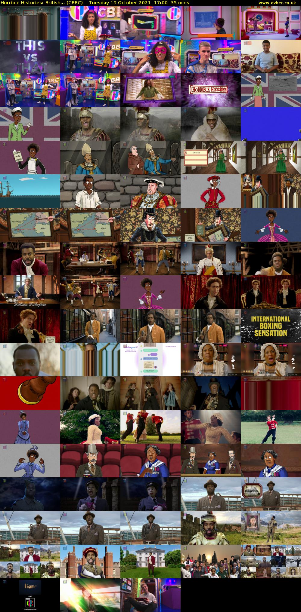 Horrible Histories: British... (CBBC) Tuesday 19 October 2021 17:00 - 17:35