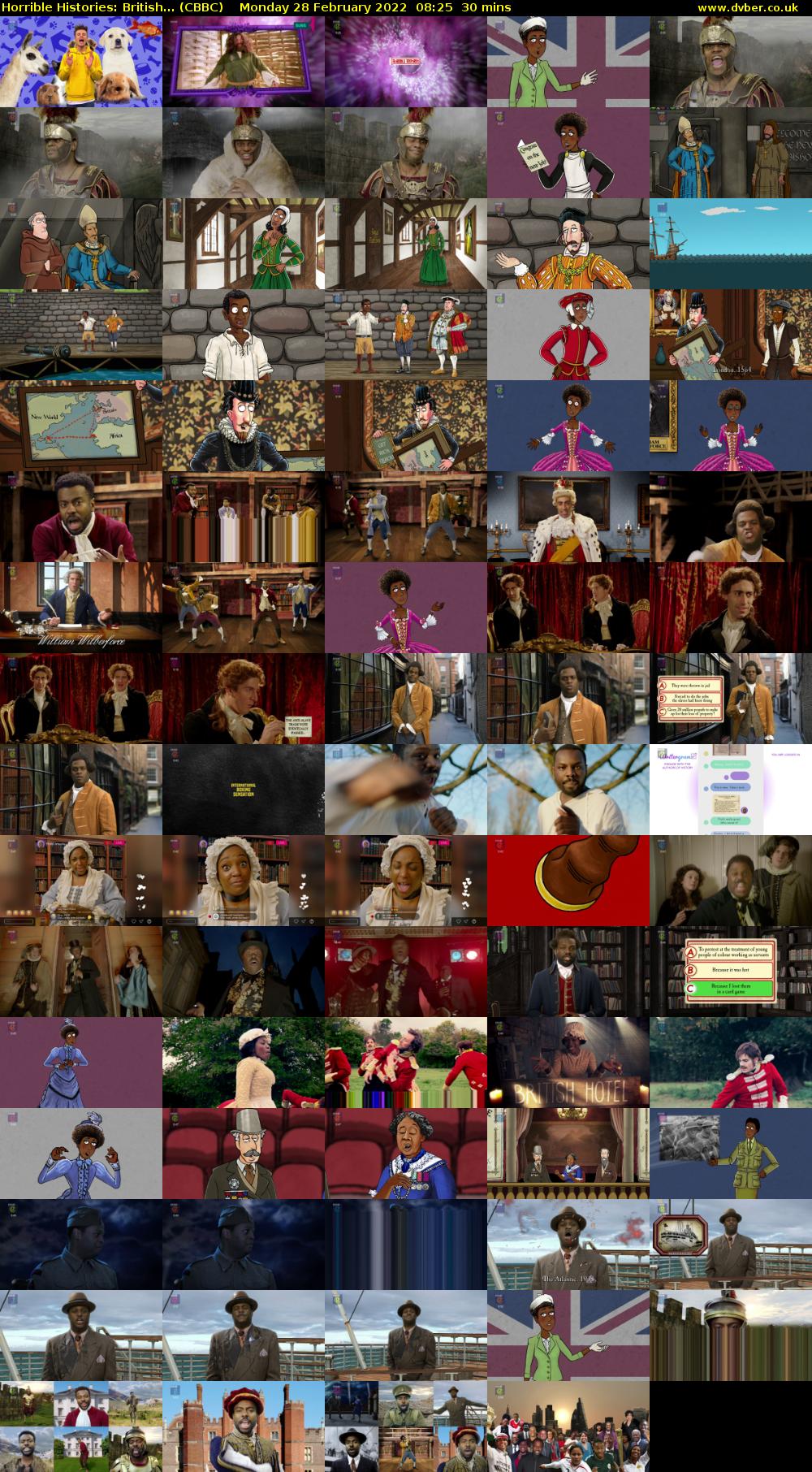 Horrible Histories: British... (CBBC) Monday 28 February 2022 08:25 - 08:55