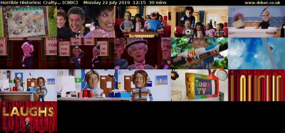 Horrible Histories: Crafty... (CBBC) Monday 22 July 2019 12:15 - 12:45