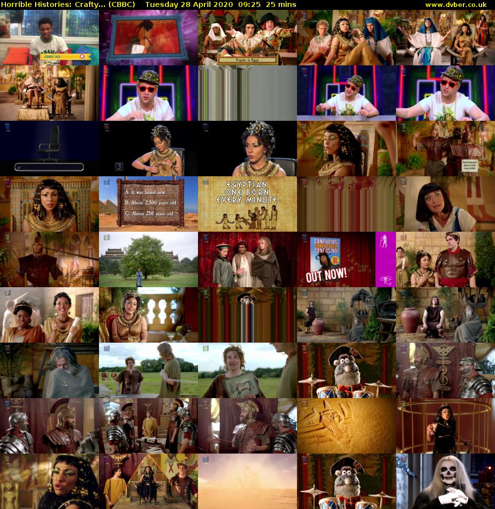 Horrible Histories: Crafty... (CBBC) Tuesday 28 April 2020 09:25 - 09:50