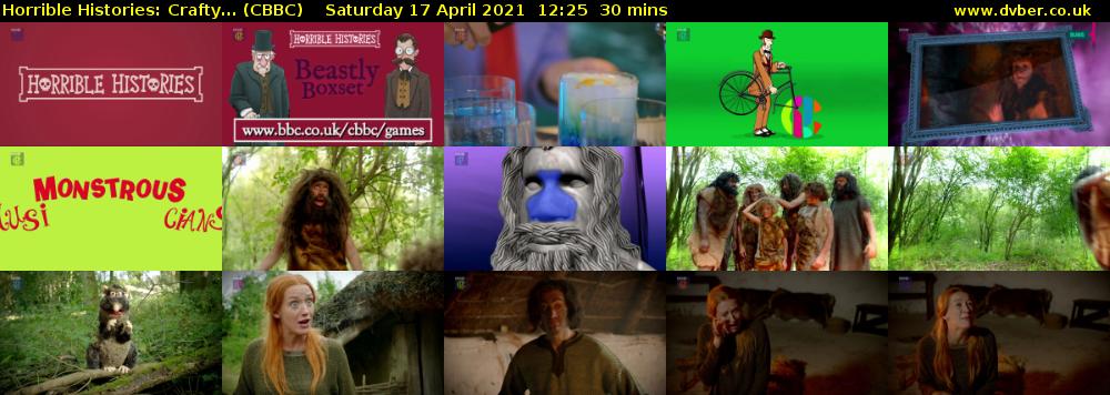Horrible Histories: Crafty... (CBBC) Saturday 17 April 2021 12:25 - 12:55