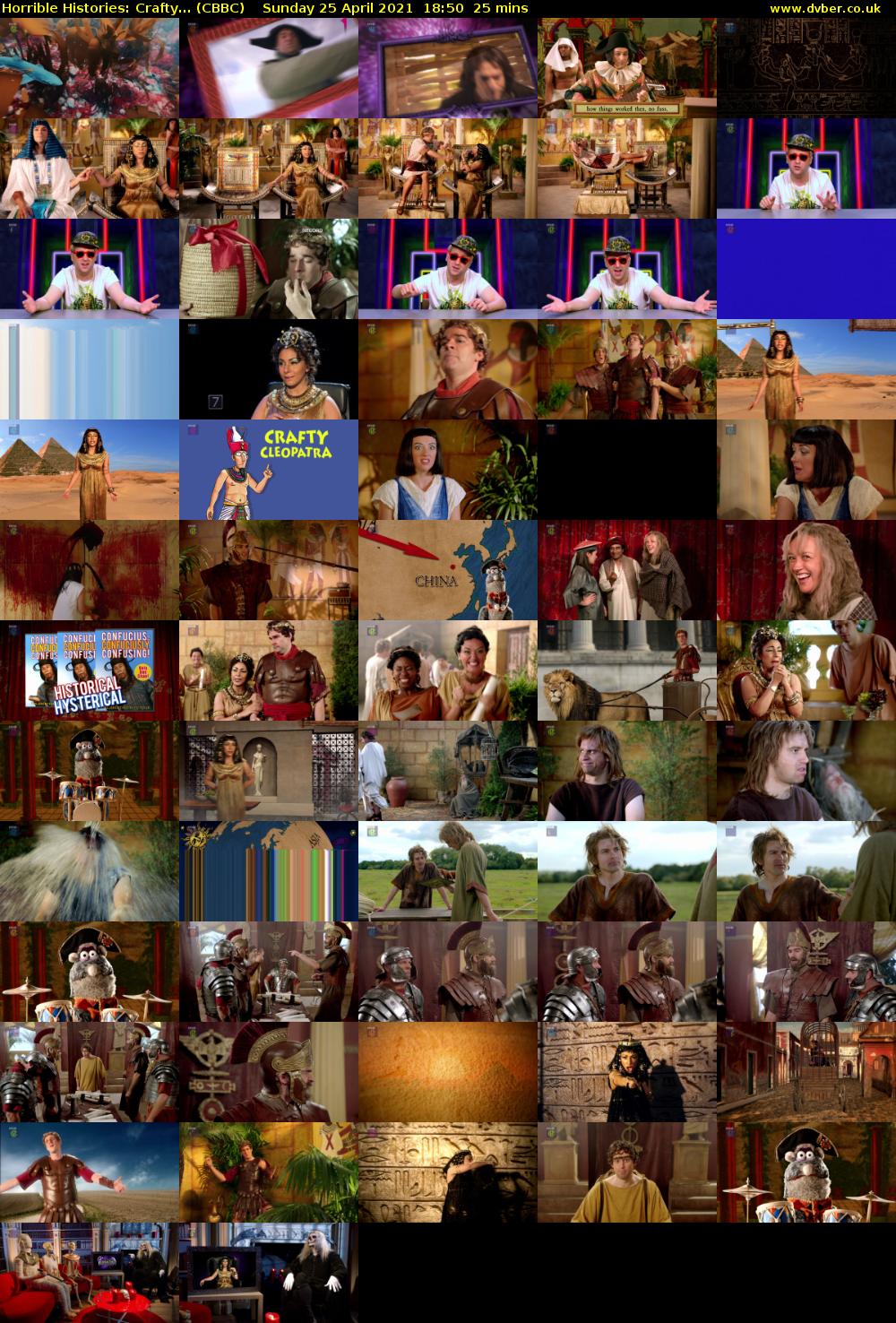 Horrible Histories: Crafty... (CBBC) Sunday 25 April 2021 18:50 - 19:15