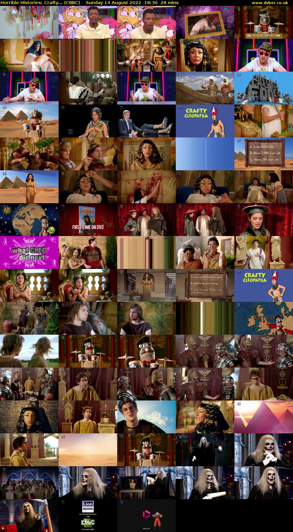 Horrible Histories: Crafty... (CBBC) Sunday 14 August 2022 18:30 - 18:58
