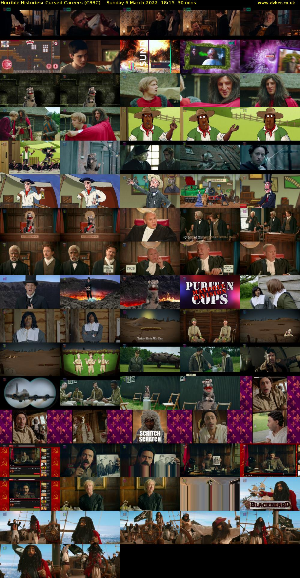 Horrible Histories: Cursed Careers (CBBC) Sunday 6 March 2022 18:15 - 18:45