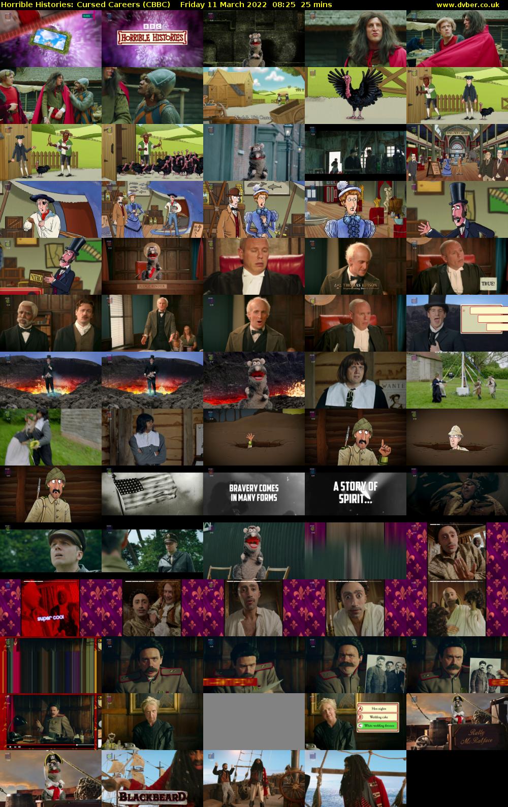 Horrible Histories: Cursed Careers (CBBC) Friday 11 March 2022 08:25 - 08:50