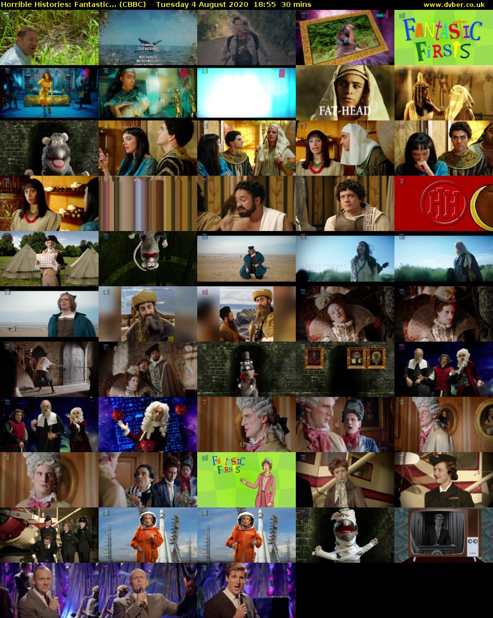 Horrible Histories: Fantastic... (CBBC) Tuesday 4 August 2020 18:55 - 19:25
