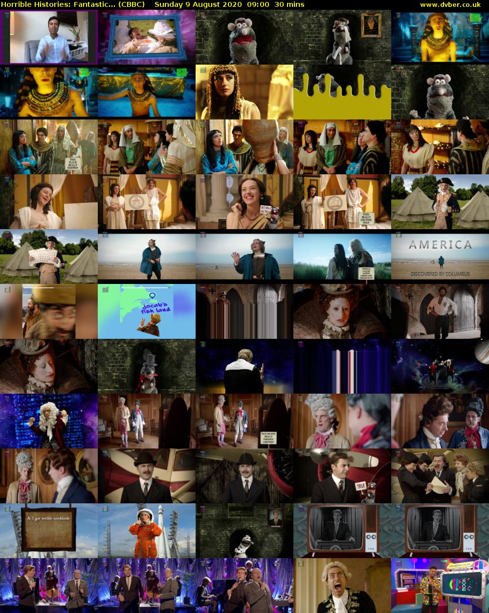 Horrible Histories: Fantastic... (CBBC) Sunday 9 August 2020 09:00 - 09:30