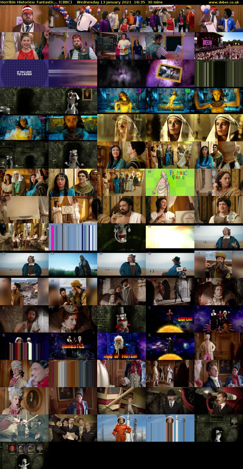 Horrible Histories: Fantastic... (CBBC) Wednesday 13 January 2021 18:35 - 19:05