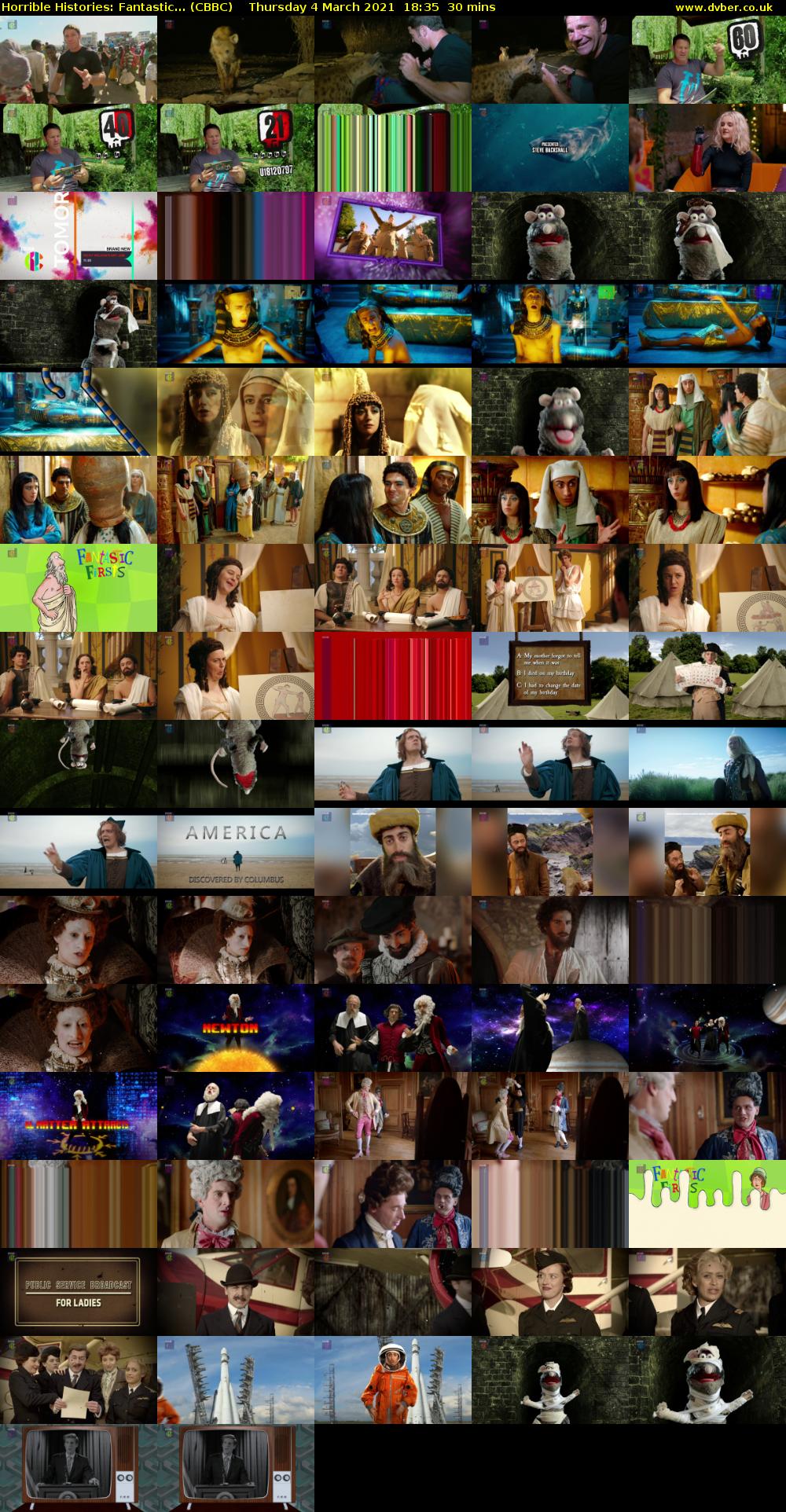 Horrible Histories: Fantastic... (CBBC) Thursday 4 March 2021 18:35 - 19:05