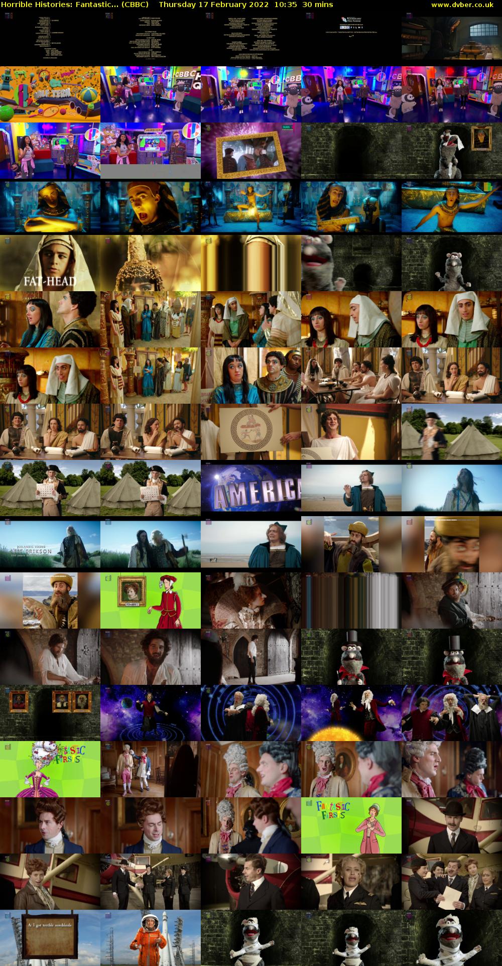 Horrible Histories: Fantastic... (CBBC) Thursday 17 February 2022 10:35 - 11:05