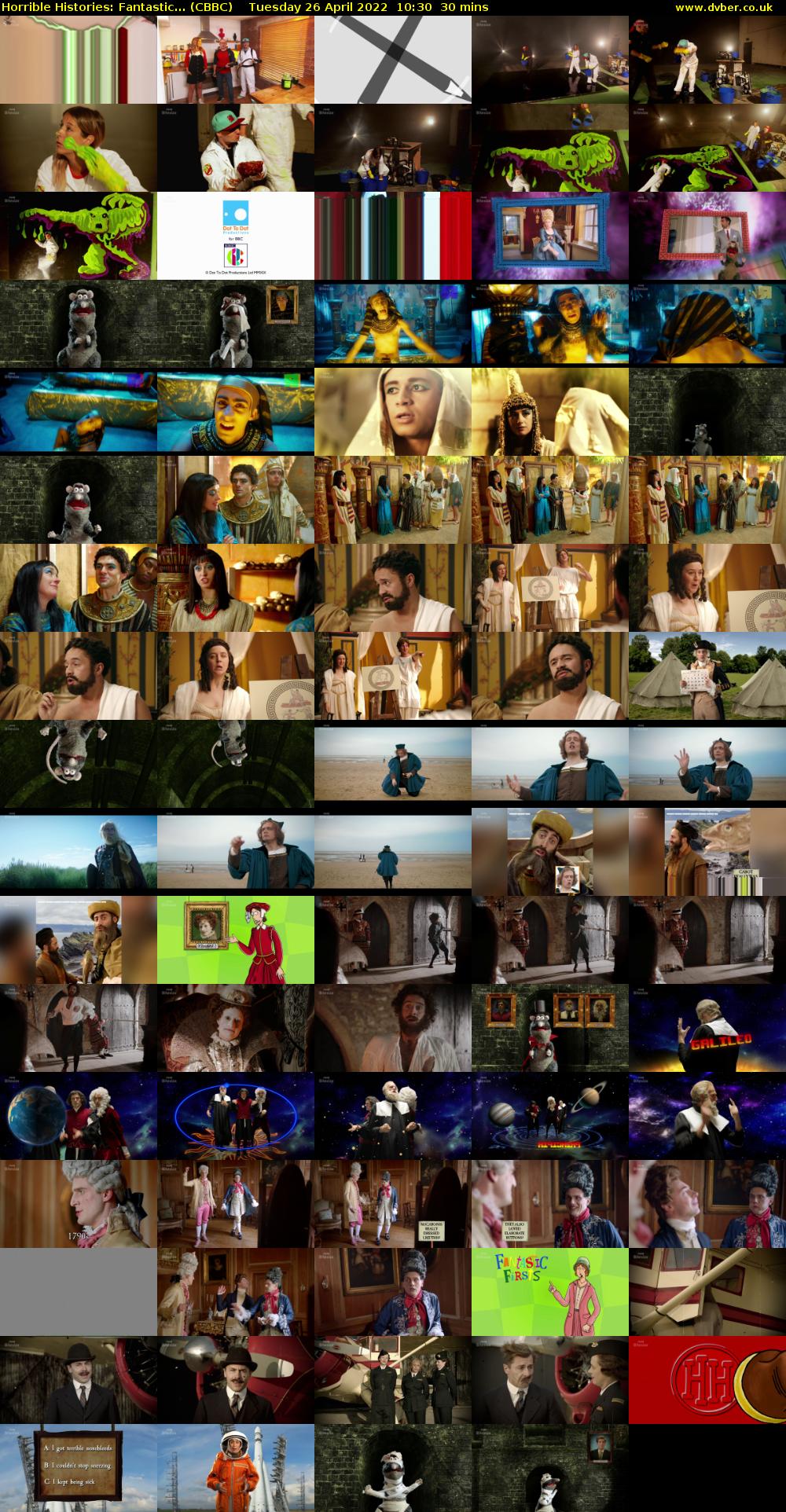 Horrible Histories: Fantastic... (CBBC) Tuesday 26 April 2022 10:30 - 11:00