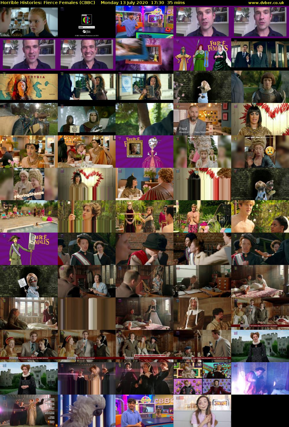 Horrible Histories: Fierce Females (CBBC) Monday 13 July 2020 17:30 - 18:05