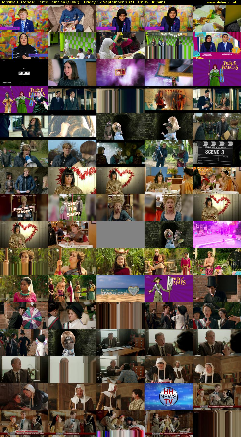 Horrible Histories: Fierce Females (CBBC) Friday 17 September 2021 10:35 - 11:05