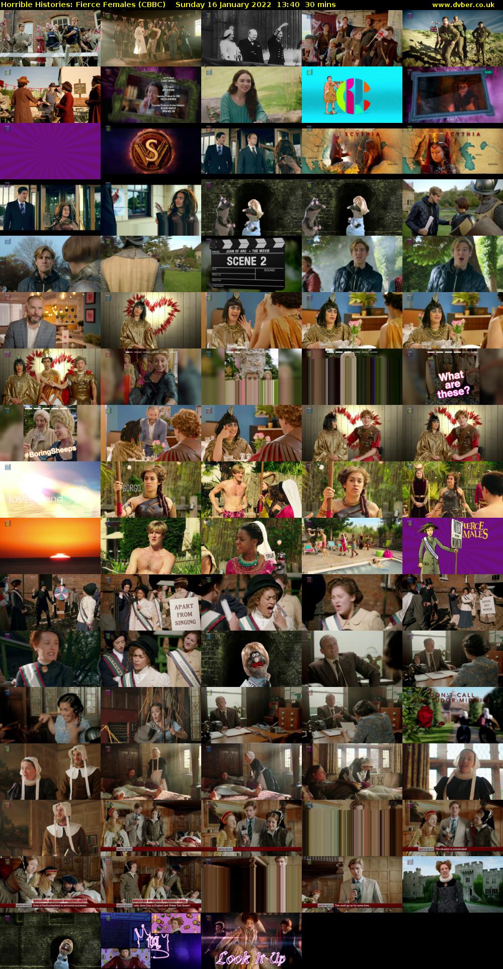 Horrible Histories: Fierce Females (CBBC) Sunday 16 January 2022 13:40 - 14:10