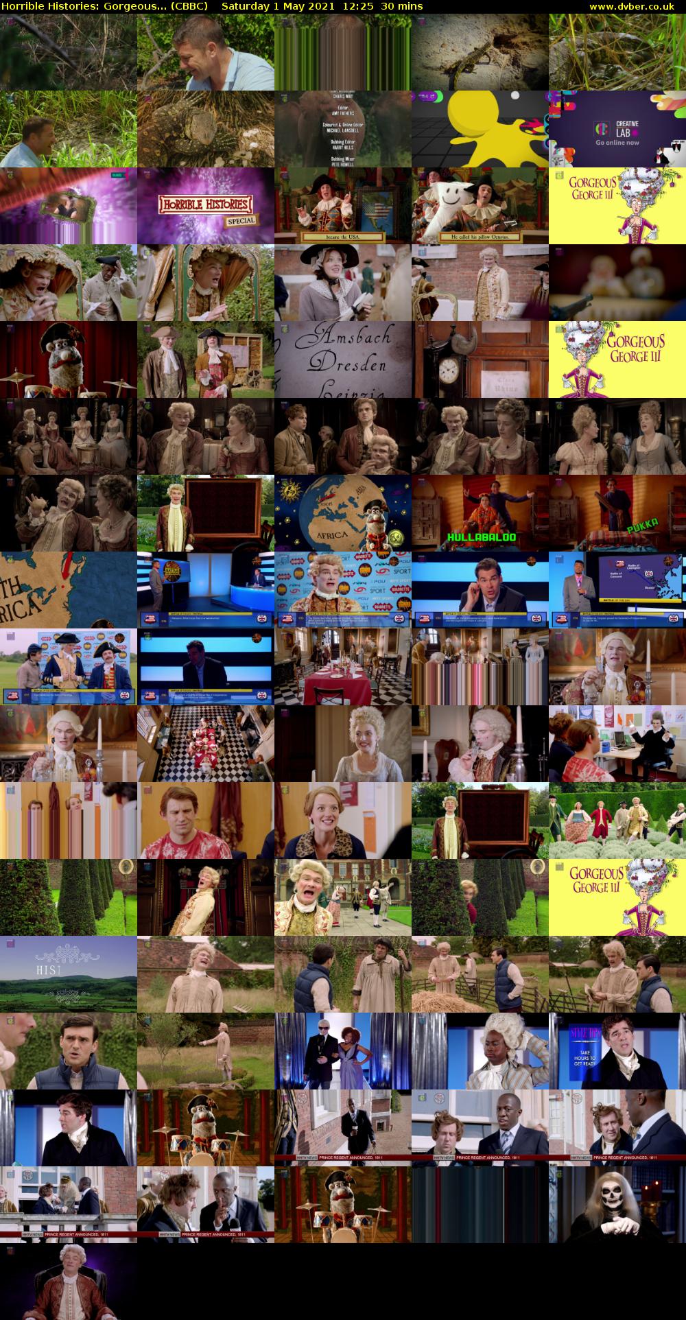 Horrible Histories: Gorgeous... (CBBC) Saturday 1 May 2021 12:25 - 12:55
