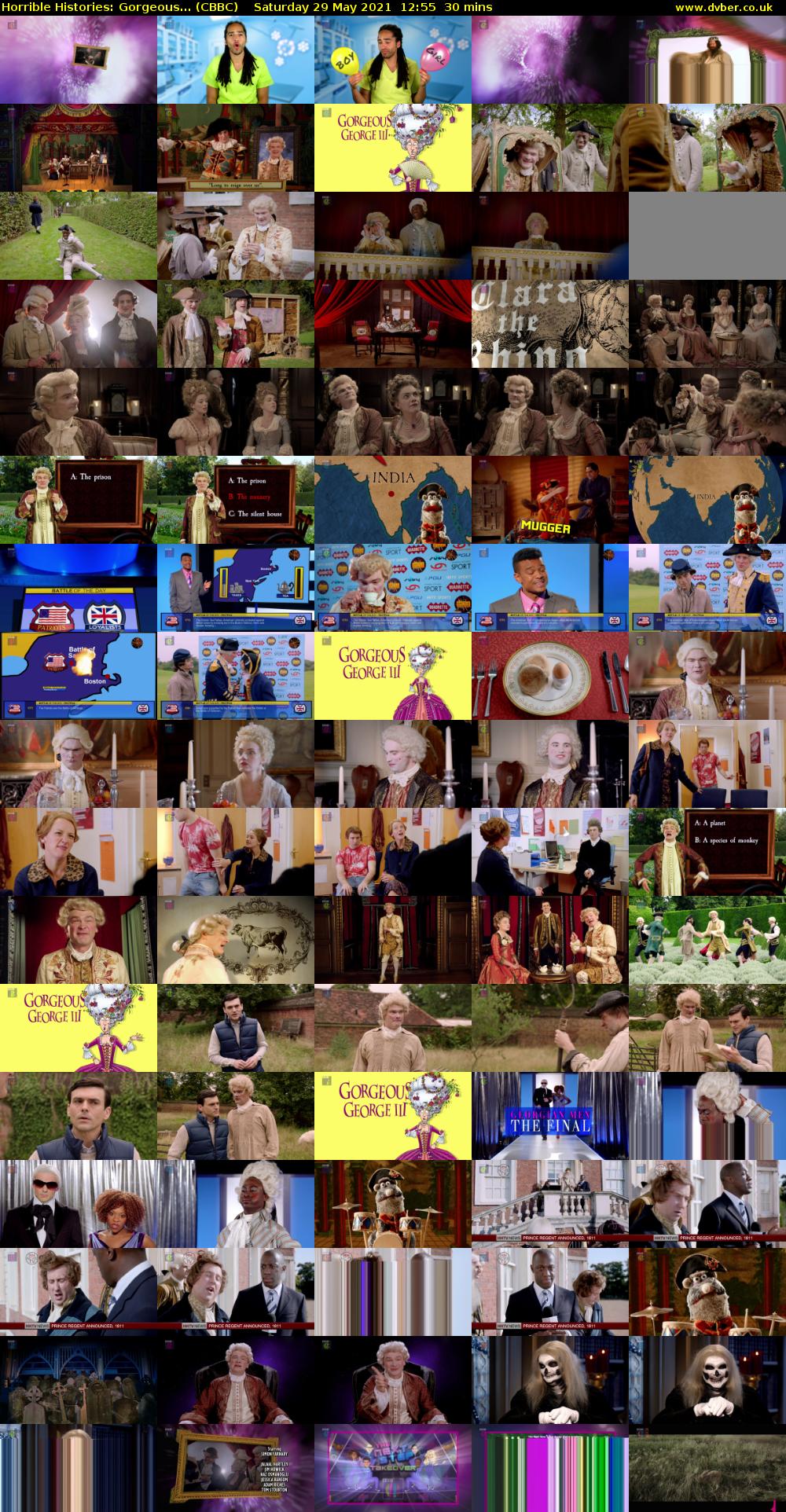 Horrible Histories: Gorgeous... (CBBC) Saturday 29 May 2021 12:55 - 13:25