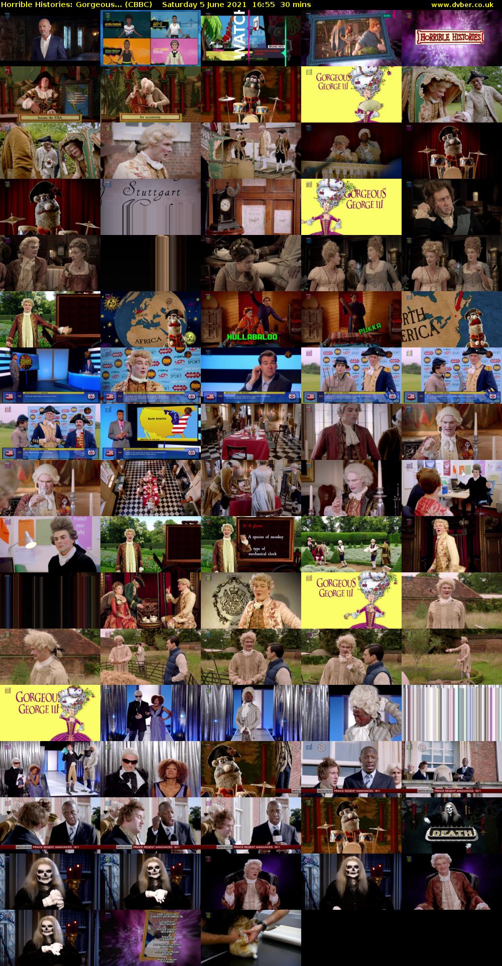 Horrible Histories: Gorgeous... (CBBC) Saturday 5 June 2021 16:55 - 17:25