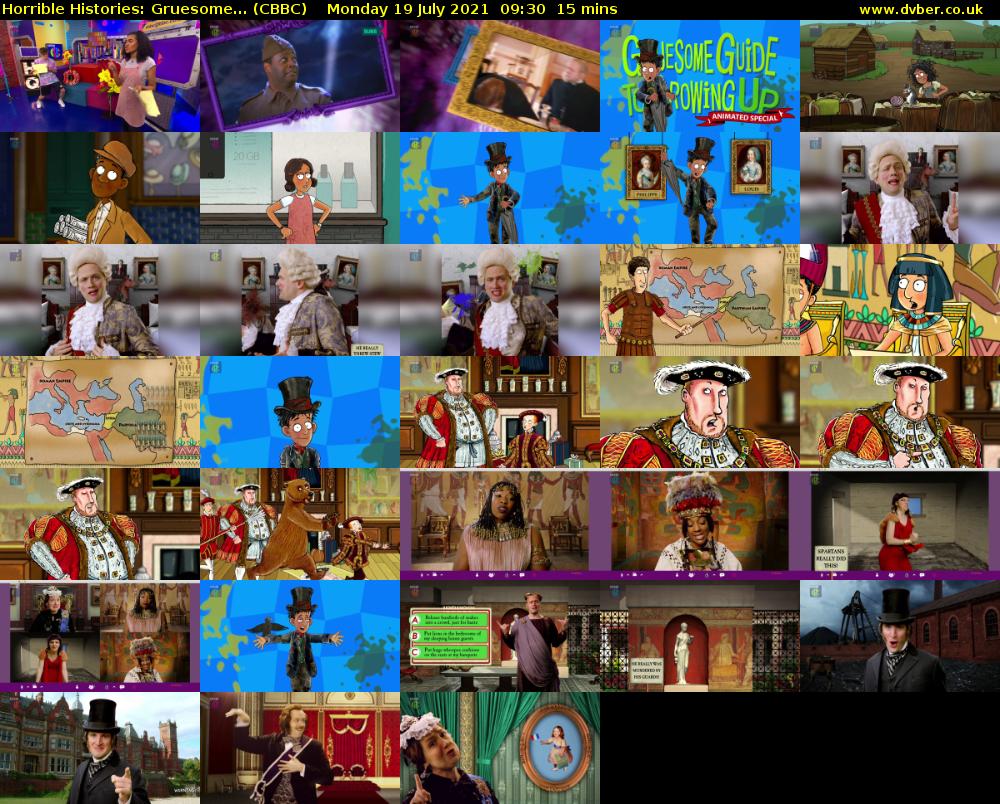 Horrible Histories: Gruesome... (CBBC) Monday 19 July 2021 09:30 - 09:45