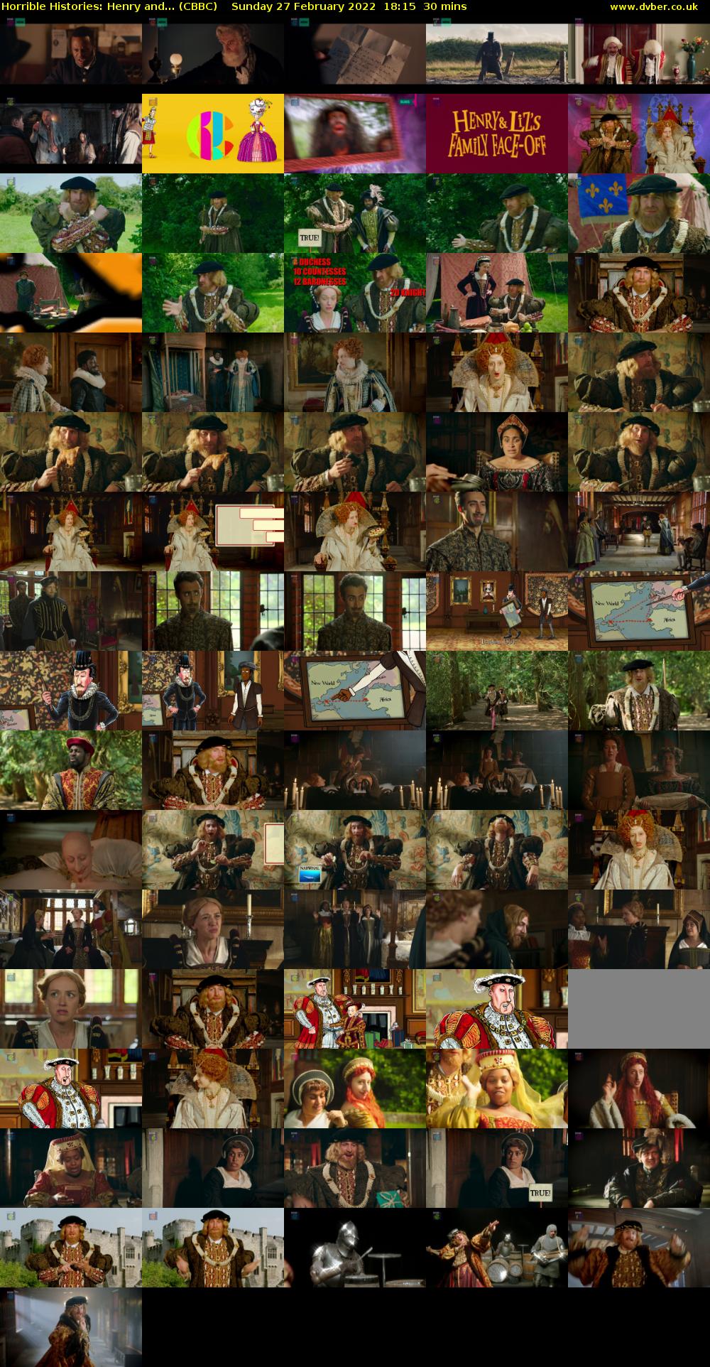 Horrible Histories: Henry and... (CBBC) Sunday 27 February 2022 18:15 - 18:45