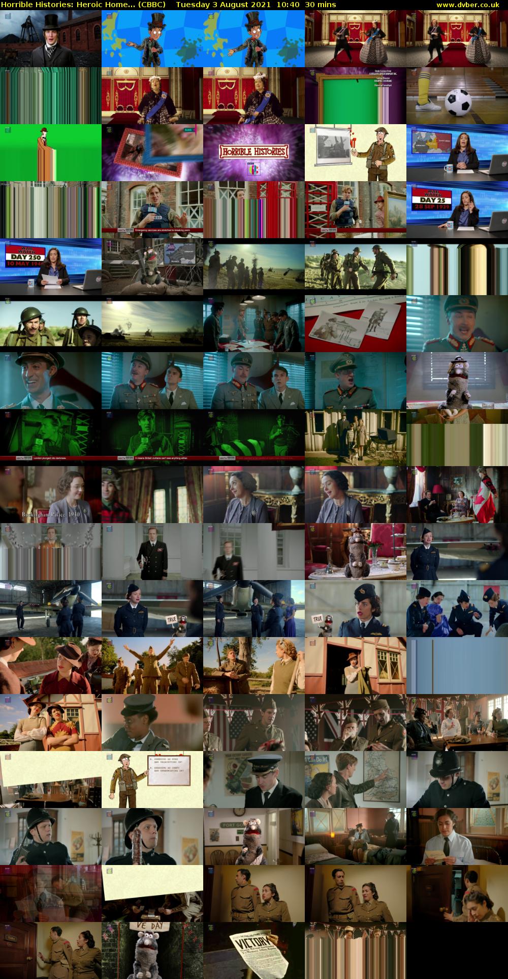 Horrible Histories: Heroic Home... (CBBC) Tuesday 3 August 2021 10:40 - 11:10