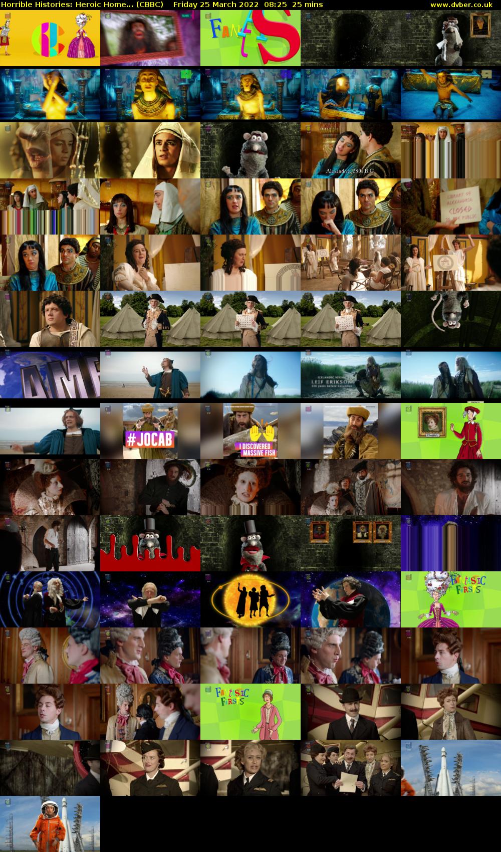 Horrible Histories: Heroic Home... (CBBC) Friday 25 March 2022 08:25 - 08:50