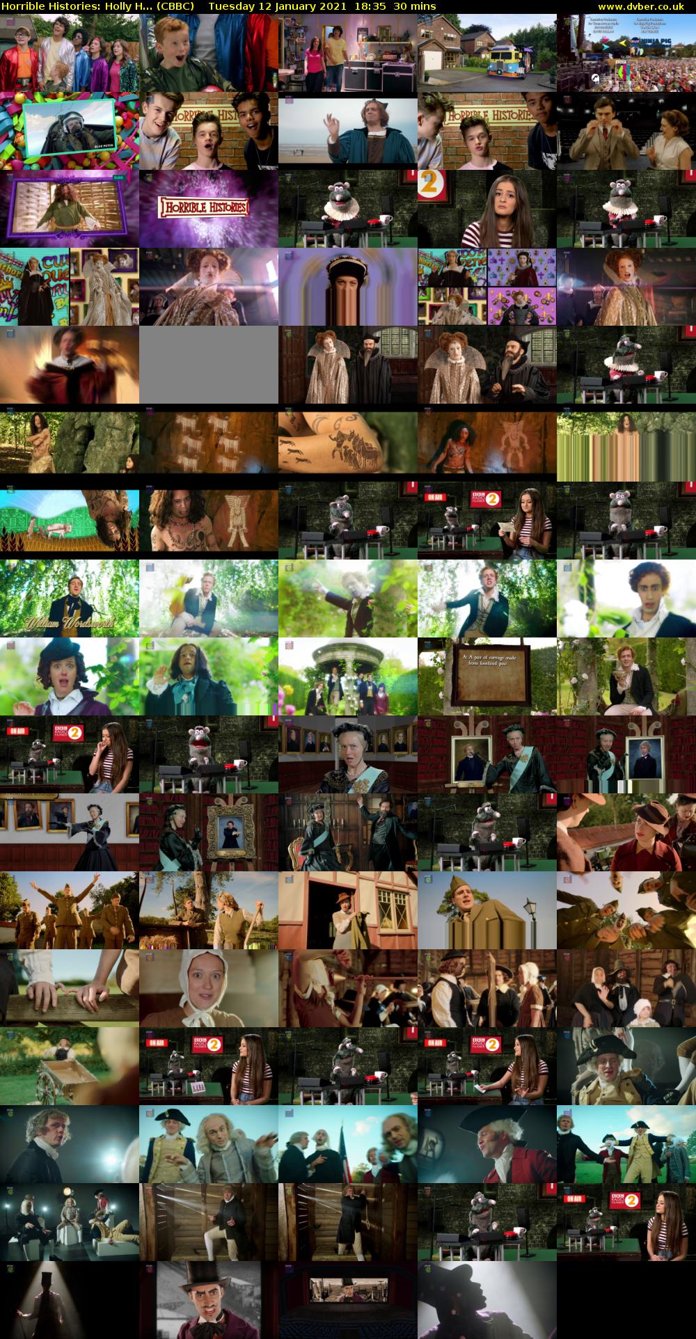 Horrible Histories: Holly H... (CBBC) Tuesday 12 January 2021 18:35 - 19:05