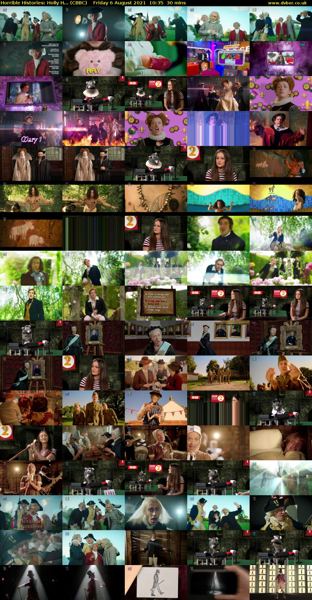 Horrible Histories: Holly H... (CBBC) Friday 6 August 2021 10:35 - 11:05