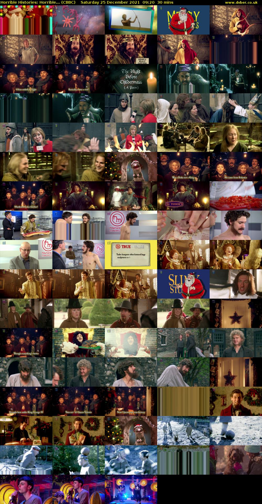 Horrible Histories: Horrible... (CBBC) Saturday 25 December 2021 09:20 - 09:50