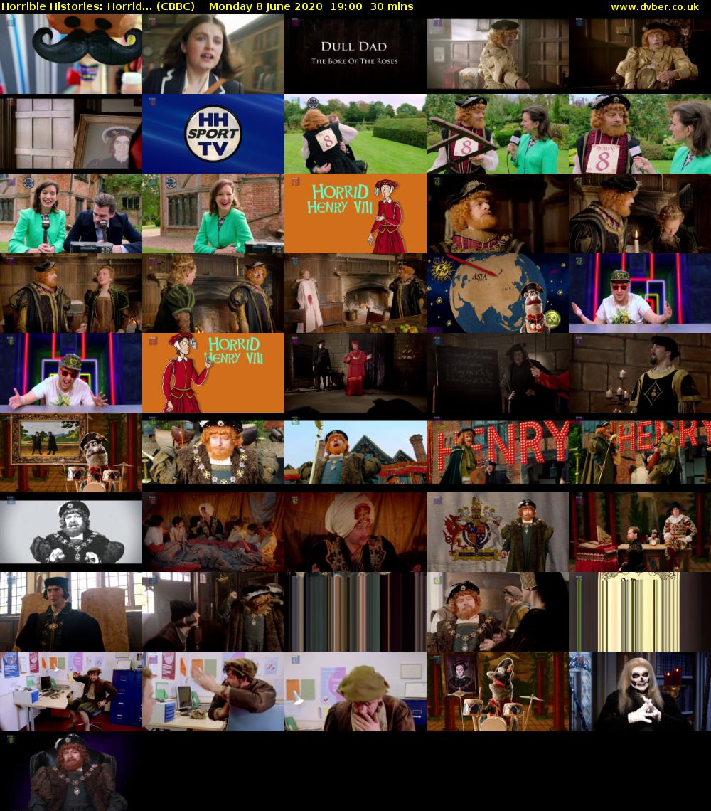 Horrible Histories: Horrid... (CBBC) Monday 8 June 2020 19:00 - 19:30