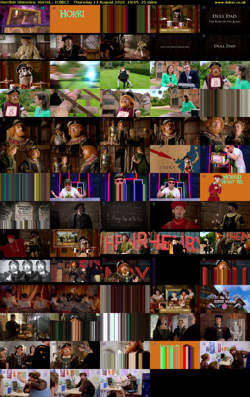 Horrible Histories: Horrid... (CBBC) Thursday 13 August 2020 19:05 - 19:30