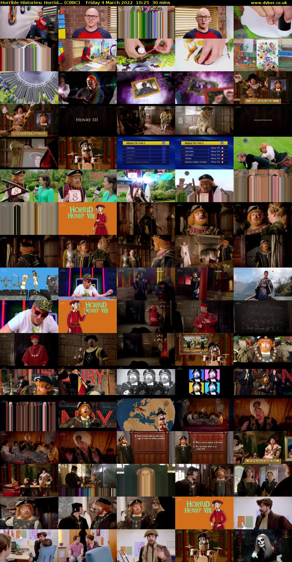 Horrible Histories: Horrid... (CBBC) Friday 4 March 2022 10:25 - 10:55