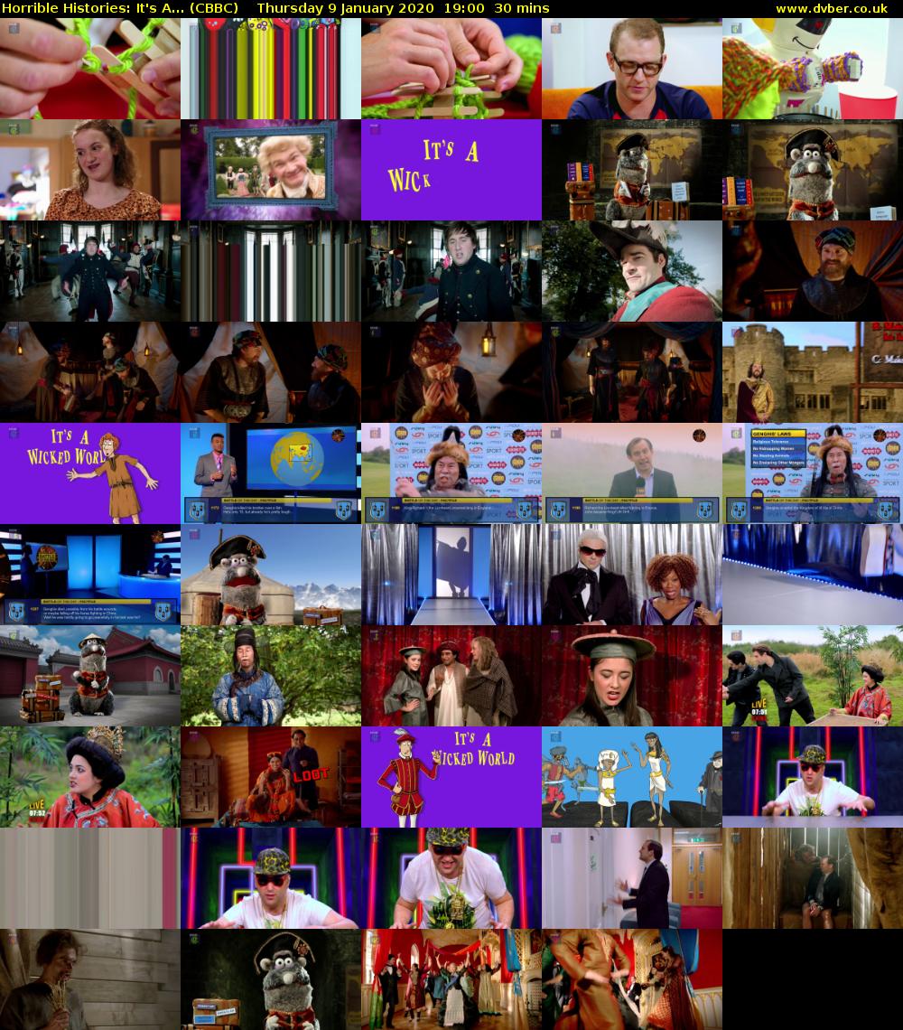Horrible Histories: It's A... (CBBC) Thursday 9 January 2020 19:00 - 19:30