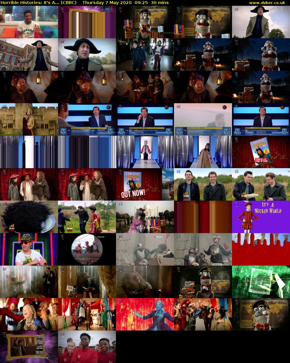 Horrible Histories: It's A... (CBBC) Thursday 7 May 2020 09:25 - 09:55