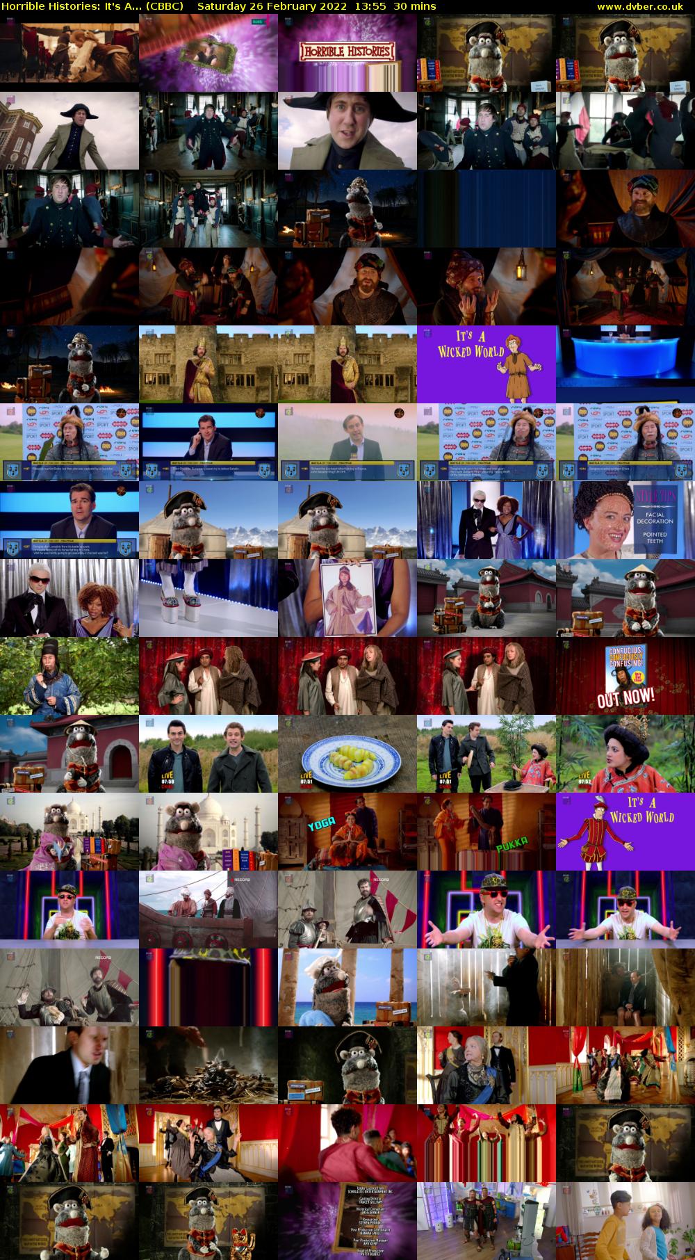 Horrible Histories: It's A... (CBBC) Saturday 26 February 2022 13:55 - 14:25