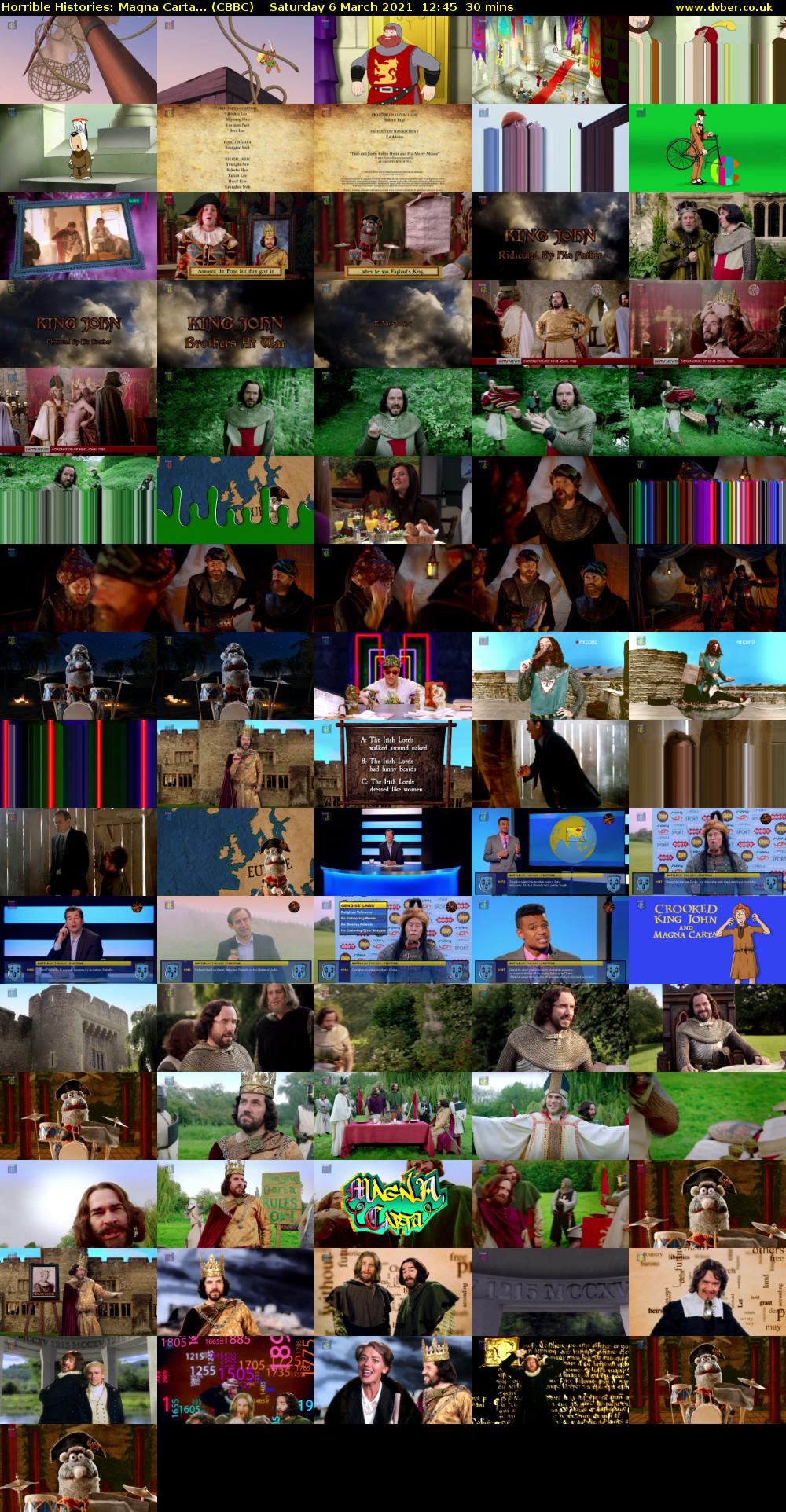 Horrible Histories: Magna Carta... (CBBC) Saturday 6 March 2021 12:45 - 13:15