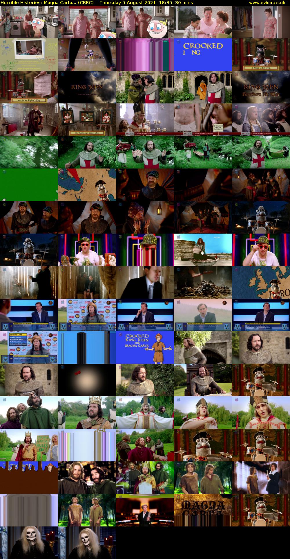 Horrible Histories: Magna Carta... (CBBC) Thursday 5 August 2021 18:35 - 19:05