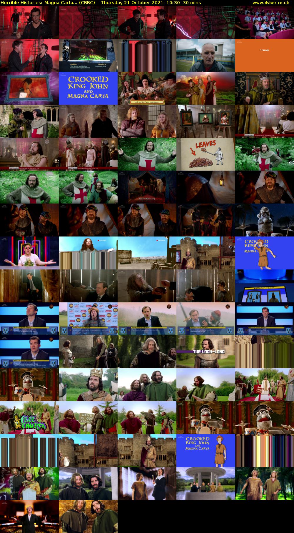 Horrible Histories: Magna Carta... (CBBC) Thursday 21 October 2021 10:30 - 11:00