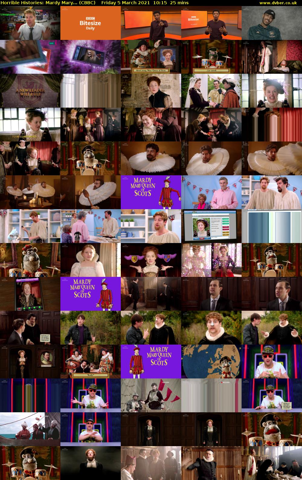 Horrible Histories: Mardy Mary... (CBBC) Friday 5 March 2021 10:15 - 10:40