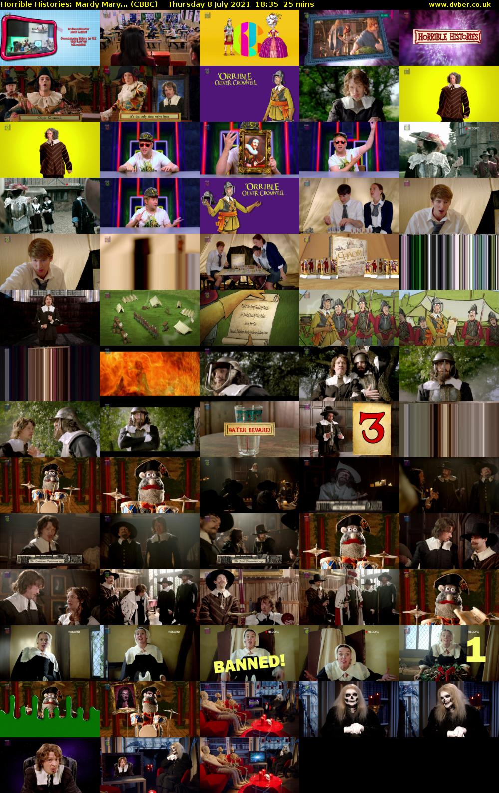 Horrible Histories: Mardy Mary... (CBBC) Thursday 8 July 2021 18:35 - 19:00