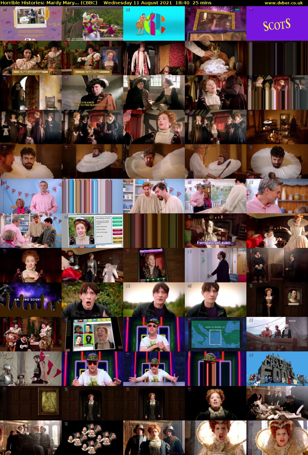 Horrible Histories: Mardy Mary... (CBBC) Wednesday 11 August 2021 18:40 - 19:05